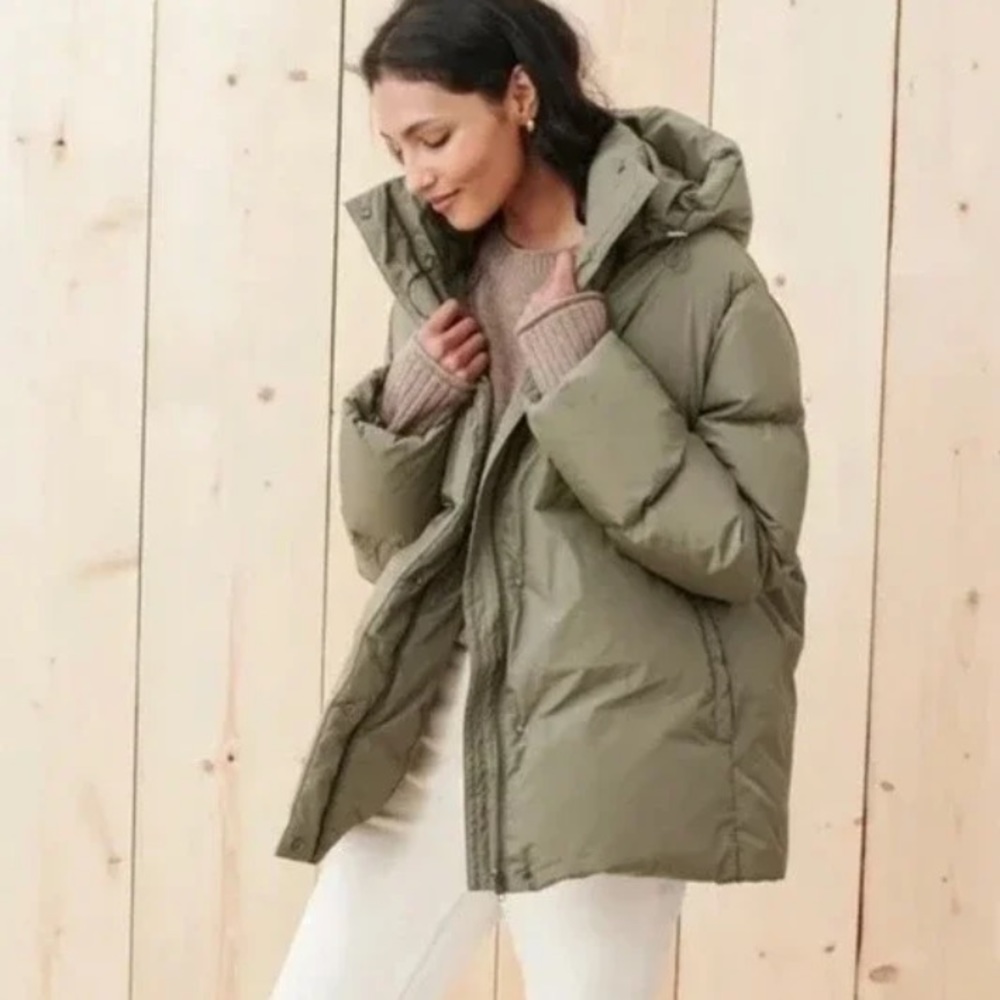 Jenni Kayne puffer coat xs sage green $425